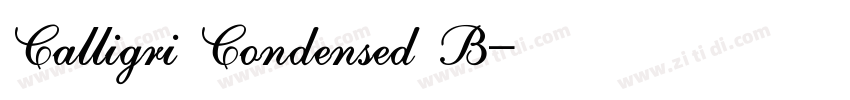 Calligri Condensed B字体转换